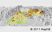 Physical Panoramic Map of Kasy, lighten, desaturated