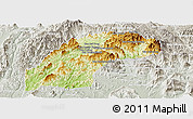 Physical Panoramic Map of Kasy, lighten, semi-desaturated