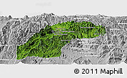 Satellite Panoramic Map of Kasy, lighten, desaturated