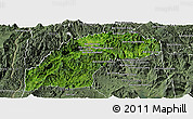 Satellite Panoramic Map of Kasy, semi-desaturated