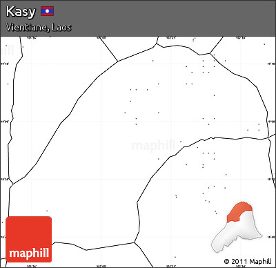 Blank Simple Map of Kasy, no labels