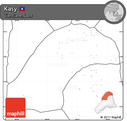 Blank Simple Map of Kasy, no labels