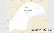 Classic Style Simple Map of Kasy, single color outside