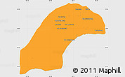 Political Simple Map of Kasy, single color outside