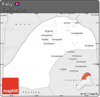 Silver Style Simple Map of Kasy