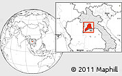 Blank Location Map of Vientiane, highlighted country