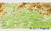 Physical Panoramic Map of Vientiane