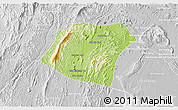 Physical 3D Map of Pheuang, lighten, desaturated
