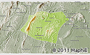 Physical 3D Map of Pheuang, semi-desaturated