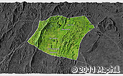 Satellite 3D Map of Pheuang, darken, desaturated