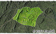 Satellite 3D Map of Pheuang, darken, semi-desaturated