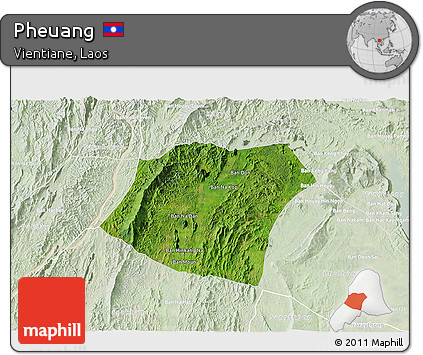 Satellite 3D Map of Pheuang, lighten