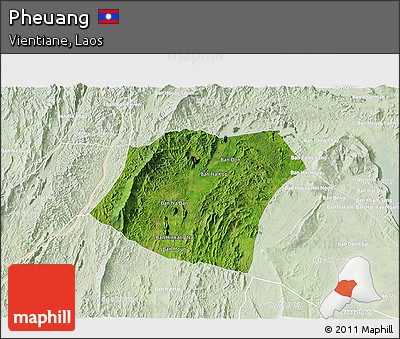 Satellite 3D Map of Pheuang, lighten