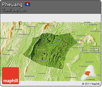 Satellite 3D Map of Pheuang, physical outside