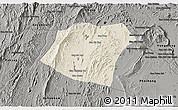 Shaded Relief 3D Map of Pheuang, darken, semi-desaturated