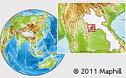 Physical Location Map of Pheuang, highlighted country, highlighted parent region
