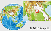 Physical Location Map of Pheuang, highlighted country