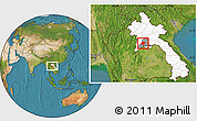 Satellite Location Map of Pheuang, highlighted country, highlighted parent region