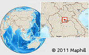 Shaded Relief Location Map of Pheuang, highlighted parent region