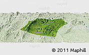Satellite Panoramic Map of Pheuang, lighten