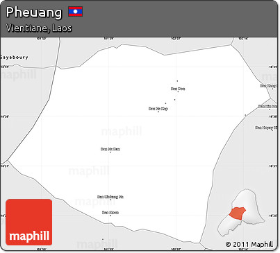 Silver Style Simple Map of Pheuang