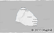 Gray 3D Map of Pholhong, single color outside