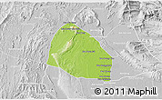 Physical 3D Map of Pholhong, lighten, desaturated