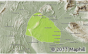 Physical 3D Map of Pholhong, semi-desaturated