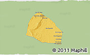 Savanna Style 3D Map of Pholhong, single color outside