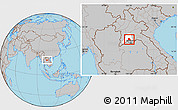 Gray Location Map of Pholhong, highlighted parent region
