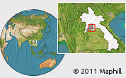 Satellite Location Map of Pholhong, highlighted country, highlighted parent region
