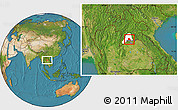Satellite Location Map of Pholhong, highlighted parent region
