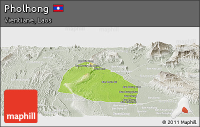 Physical Panoramic Map of Pholhong, lighten, semi-desaturated