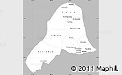 Gray Simple Map of Vientiane, single color outside