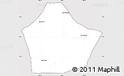 Silver Style Simple Map of Khoune, cropped outside