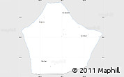 Silver Style Simple Map of Khoune, single color outside