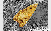 Physical 3D Map of Pek, darken, desaturated
