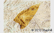 Physical 3D Map of Pek, lighten