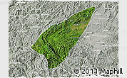 Satellite 3D Map of Pek, lighten, semi-desaturated