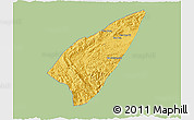 Savanna Style 3D Map of Pek, single color outside