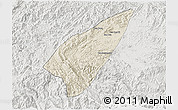 Shaded Relief 3D Map of Pek, lighten, semi-desaturated