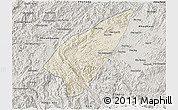 Shaded Relief 3D Map of Pek, semi-desaturated