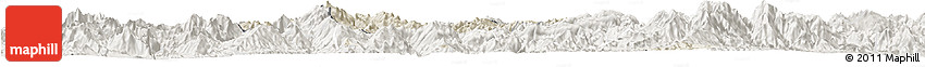 Shaded Relief Horizon Map of Pek, lighten