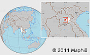 Gray Location Map of Pek, highlighted parent region