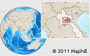 Shaded Relief Location Map of Pek, highlighted country, highlighted parent region
