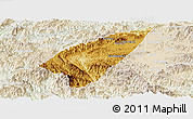 Physical Panoramic Map of Pek, lighten