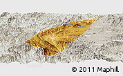 Physical Panoramic Map of Pek, lighten, semi-desaturated