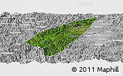 Satellite Panoramic Map of Pek, lighten, desaturated