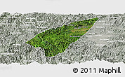 Satellite Panoramic Map of Pek, lighten, semi-desaturated