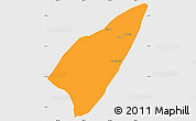 Political Simple Map of Pek, single color outside